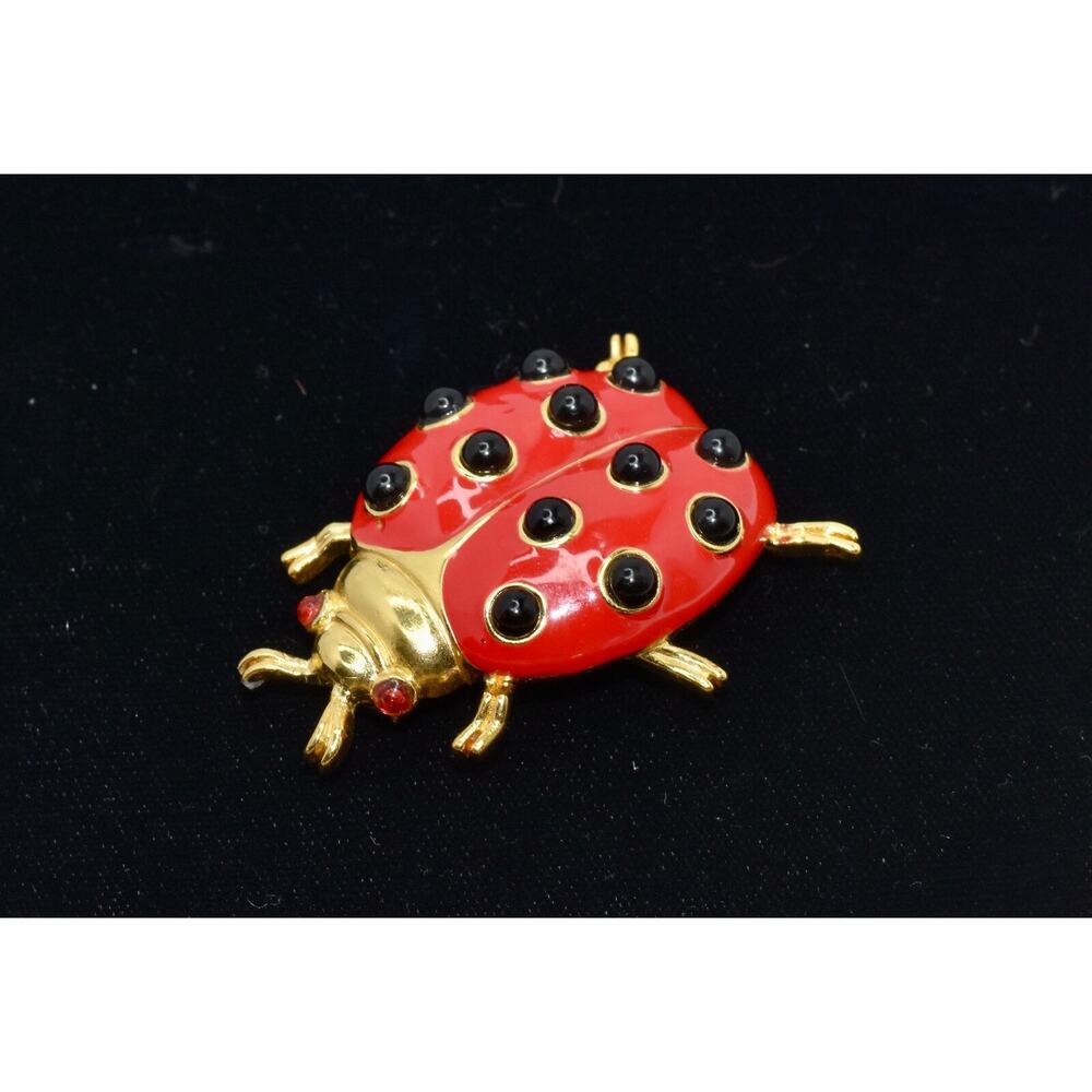 Vintage Trifari Insect Ladybug Beetle Bug Brooch … - image 5